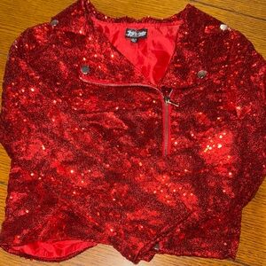 JoJo Siwa Red Sequin Kids Blazer